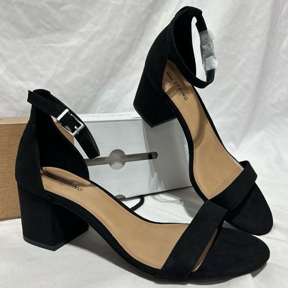 Call it Spring By Aldo Stangarone 93 Black Kitten Block Heels New Women's 8.5